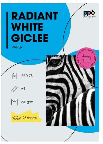 PPD 25xA4 Inkjet FineArt Photo Printing Rag 270g Fotopapier, Matt mit leichter Struktur PPD-78-25