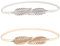 OFKPO 2 Pcs Cinturón Elástica Con Hojas para Mujer para Vestido, Fiesta, Boda ect