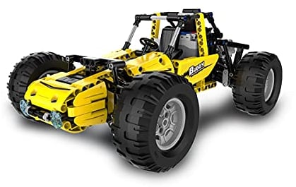 CaDA Ferngesteuerter Buggy in gelb (Allradantrieb) - Klemmbausteine - ArtikelNr. C51043W, Teileanzahl: 522