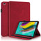 DodoBuy Coque pour Samsung Galaxy Tab S5e, La Vie Arbre Modèle Flip Smart Cover Housse Étui Case PU Cuir Multi-Angle Supporter avec Carte de Crédit Fentes - Rouge