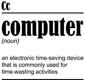 Computer-Definition-Wanddekoration, Kunstdruck auf weißem Hintergrund, 20,3 x 25,4 cm, ungerahmt, tolles Geschenk für Codierungs- und Informatik-Enthusiasten