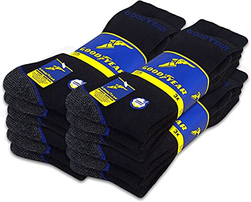 Goodyear 12 Paar Herren Arbeitssocken Work Socks Business Socken Strümpfe Größe 41-45