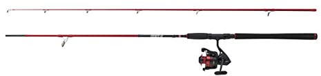 PENN Fierce IV Spin Combo, Fishing Rod and Reel Combo,Sea Fishing Lure Set-Up, Inshore or Offshore, Perfect For Saltwater Predators, Sea Bass, Cod, Pollack, Wrasse, Red / Black, 2.13m | 10-30g