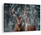 Bilder auf Leinwand Hirsch Rentier Reh Leinwandbild mit Rahmen 70x50cm Wandbilder Dekoration Wohnzimmer Schlafzimmer Küche Deko Klein Wanddeko Bild Wand Kunstdruck Art Wall Decor Canvas AA70x50-5060