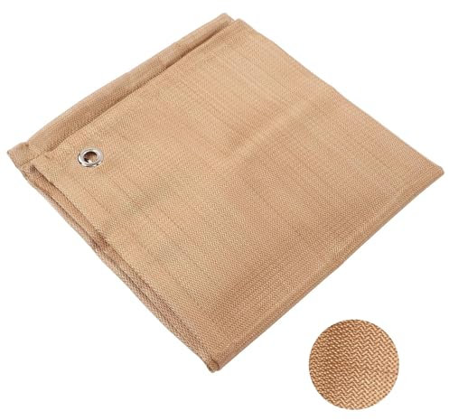 Tela ignífuga, manta de fibra ignífuga de aislamiento térmico de tela ignífuga para barbacoa de camping al aire libre(50 * 50cm)