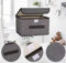 AURMOO 4 Stück Aufbewahrungsbox mit Deckel, Faltbare Aufbewahrungswürfel 8L, Aufbewahrungsboxen für Kleidung, Aufbewahrung Boxen Vliesstoff, Aufbewahrungskorb(25.5x19x16cm, Grau)