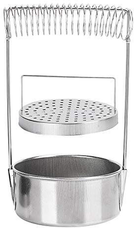 Tiiyee Paint Brush Washer, Portable Artist Brush Cleaner Art Paint Washing Machine Stainless Steel Bucket with Wash Tank Holder Filter Screen for Cleaning Drying Watercolor Oil Painting Acrylic