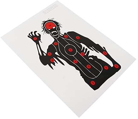 Schießscheiben,10 Stück mit Zombie-Schädel Motiv,Bogenschießen Papierscheiben 45x32cm für Zielübungen Anfänger und Jagdschießen Enthusiasten