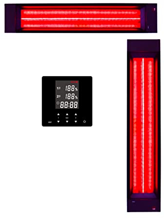 B-Ware 1x Infrarotstrahler InfraROTmed 500W + 1x 1300W Steuerung Tiefenwärme Vollspektrumstrahler für Sauna und Infrarotkabine, zum Nachrüsten oder Selberbauen