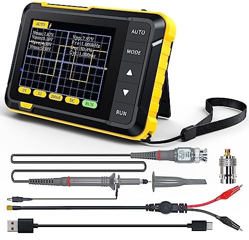 FNIRSI DSO152 Oscilloscope - 2.8 TFT Handheld Digital Oscilloscope Kit Portable Automotive Oscilloscope, 2.5MS/s High Sampling Rate, 200KHz Bandwidth, Trigger Function Auto/Nomal/Single
