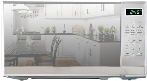 Total Chef - Forno a microonde compatto per piano di lavoro, 700 W, capacità di 0,7 piedi cubi, controlli di visualizzazione touch digitali, apertura a pulsante one-touch, 6 modalità di