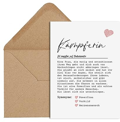 Nastami Postkarte DEFINITION inkl. Briefumschlag (Kämpferin)