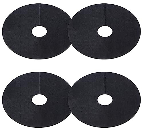 Topbuti 82,3 cm Vlies-Baum-Mulchring, wiederverwendbare Baum-Unkraut-Barriere Matte, 4 Stück, verdickte Baumschutzmatte