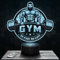 Nachttischlampe Logo Gym No Pain No Gain Gym, Geschenkidee Dekoration Fitness Bodybuilding Schreibtischlampe Wohnzimmer Idee Weihnachten für Logo Gym No Pain No Gain Bodybuilding-Fans. TOP