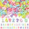 UR URLIFEHALL 1030 Pcs Opaque Acrylic Alphabet Charms Colourful Initial Letter Charms Pendants for Necklace Bracelet Jewellery Craft Making