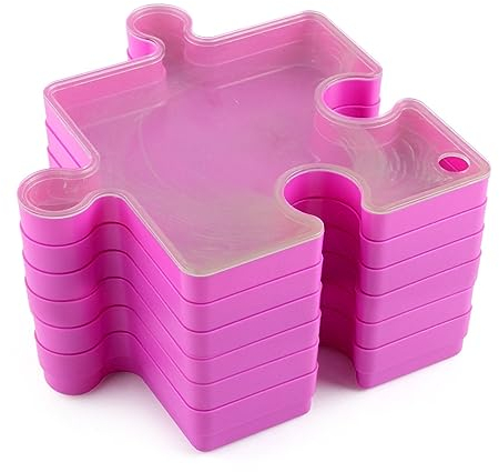 DUDOK Stackable Puzzle Sorter, Puzzle Sorting Trays, Sturdy Puzzle Storage Box, Portable Puzzle Sorting Trays, Jigsaw Puzzle Sorting Trays Can Organize And Sort Puzzles Up To 1000 Pieces