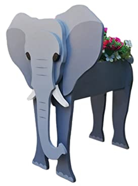 LKPOMI Tier-Übertopf, Blumentopf, Niedlicher DIY-Sukkulenten-Übertopf, Blumentopf, Cartoon-Tierform, Pflanzenbehälter-Halter für Innen- und Außenbereich, Gartendekoration(Elefant)