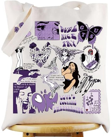WZMPA Guts - Bolso de mano para cantante, concierto, regalo de cantante, bolso de hombro con temática musical, Dude Gu Tg, 14.56 x 12.59 10.2
