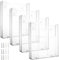 GBACHOOSE 4 Pcs A4 Leaflet Holder Wall, Wall Mounted Document Holder with Screws, Clear Portrait Literature Stands for Files, Leaflet, Brochure, Menu,Magazine