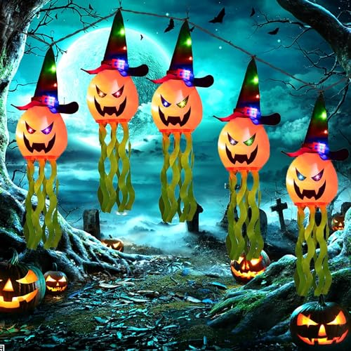 Halloween Decoracion Calabaza Decoración Casa Adornos Calabazas Decorativas Exterior Otoño Puerta Hallowen Decorar Interior Haloween Fiesta Pumpkin Kit Abobora Decoração Jardin Accesorio Colgable 5pcs