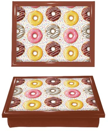 Lap Tray Serving Bean Bag TV Bed Soft Cushion Padded - Yummy Donuts Children Kids