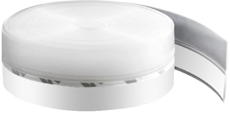 SSKHE 5 m hochtransparenter selbstklebender Fensterdichtungsstreifen, Zugluftstopper, schalldichtes, wasserdichtes Klebeband für Schiebetüren, Hausspalten, Fenster, Glasdusche