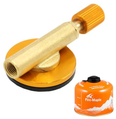Camping Nozzle Bottle Convert Adapter Connector Stove Connector for Camping Gas Butane Canister to Screw Gas Cartridge Gas Canisters for Camping Stove (Short Tube)