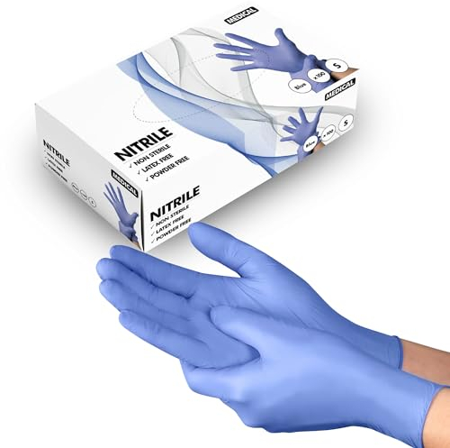 SUPERGUARD GB Blue Nitrile Gloves - Disposable Gloves for Food Handling, Medical, & Industrial - Non-Latex and Powder Free Hand Gloves for Single Use - Size L (Pack of 1000)