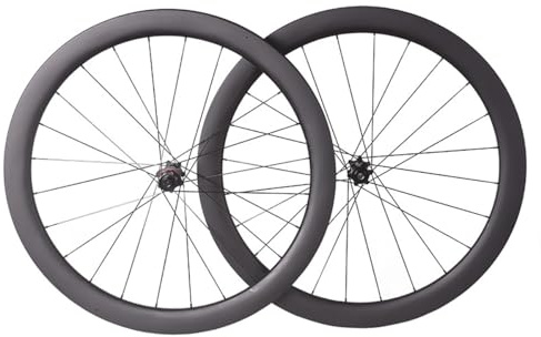 Fahrrad-Radsatz, 700C, Rennrad-Radsatz, Carbon-Felge, Steckachse, Scheibenbremse, 24-Loch-Nabe, für 9-12 Geschwindigkeiten
