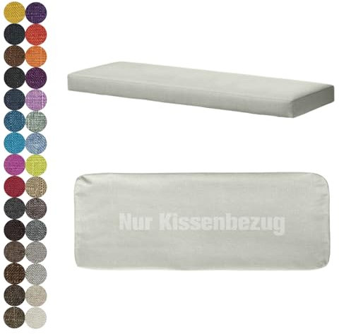 Kimgull Sitzkissen Bank Bezug Kissenbezug für Esszimmer-Bank Sitzauflage Bankauflage Bankkissen Eckbank Bezug Sitzbankbezug BankKissenbezug (Beige 120X40X5 cm)