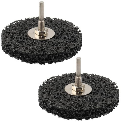 ZORUNNA Abbeizer, 10,2 cm, effektiver Farbentferner für Metall, 2 Stück, Schnellwechsel-Farbfresser als Drehscheibe oder als Pinsel (auf der Vorderseite), zum Schleifen von Holz, Metall, Kunststoff