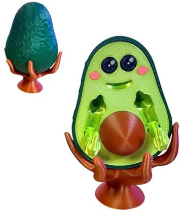 Tiuyii 3D-gedruckte Avocado-Statue, Avocado-Statue mit Ständer, Avocado, mit Mittelfinger, Schreibtisch-Dekoration, lustiges Geschenk für Einweihung, Thanksgiving, Weihnachten