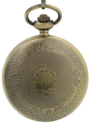 JFNHUTL Antike mechanische Taschenuhr mit Glücksdrache und Phönix, schwarzes Skelett-Zifferblatt, römische Ziffern, mit C+ Geschenkbox