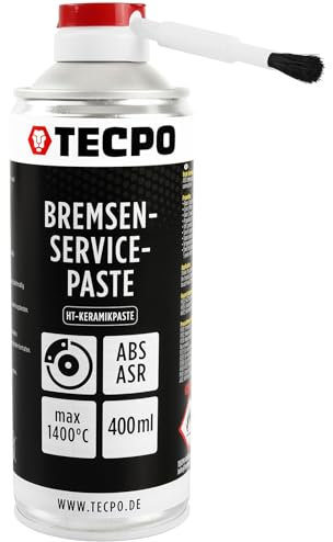 TECPO Hochtemperatur Multimontagepaste, 400ml Hochbelastbarer Dauerschmierstoff für die Bremsscheiben Bremsenpaste Anti-Quietsch-Paste Bremsen Schmierpaste Keramikpaste Kupferpaste
