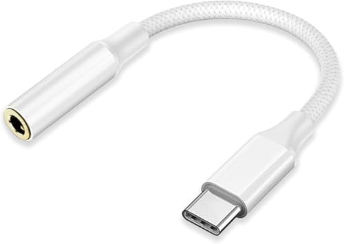 USB C to 3.5mm Audio Adapter Type C to Aux Female Headphone Jack Hi-Res DAC Cable Compatible with i-Phone 16,15, Pixel 8/7/6/5/4, Galaxy S24/S23/S22/S21//S20/Note20 Ultra