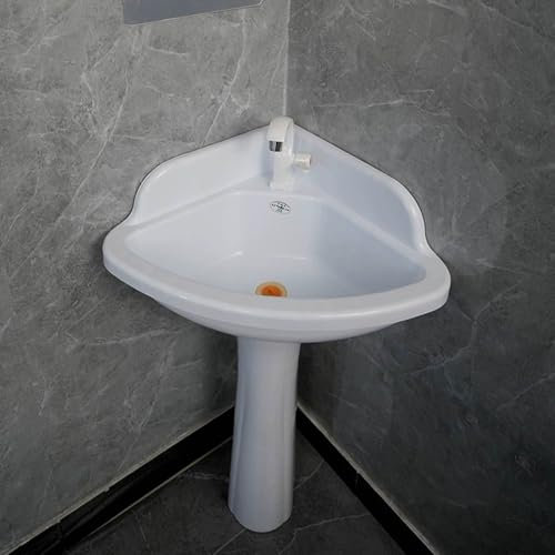 CHFANGHEJUFU Lavabo de Plástico de Pie para Uso General, Moderno Y Sencillo Fregadero de Baño con Grifo Lavadero Cocina, Lavabo con Kit de Drenaje, Fregadero Temporal para Interiores Y Exteriores.