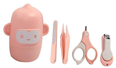 ERINGOGO Nagelknipser Set Für Neugeborene Mit Nagelschere Und Feile Aus Rostfreiem in Cartoon-design Mit Aufbewahrungsbox