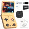 Miyoo Flip V2 Console di gioco retrò, sistema IPS classico da 3,5 pollici e batteria da 3000 mAh, console per videogiochi retrò, con scheda TF 64G e console portatile Networt wireless (giallo)
