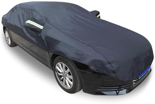 Halbgarage für Renault Clio 4, wasserdicht staubdicht Windschutzscheiben-Schutzplane Outdoor Dachgarage mit Reflektorstreifen Allwetter universelle Dachplane