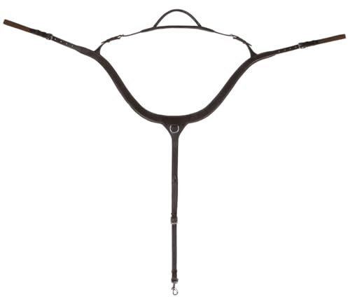 NETPROSHOP Leder Vorderzeug mit Handgriff schwarz oder braun Pony Cob Full, Groesse:Full, Farbe:Dunkelbraun