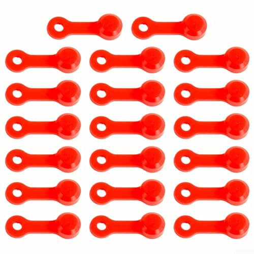 ZWEquipint Hydraulic Brake Bleed Nipple Cap, Anti-Aging Rubber Cover For Disc Brake Calipers,20 Pcs, Compatibility For Bicycles,Bike Components(red)