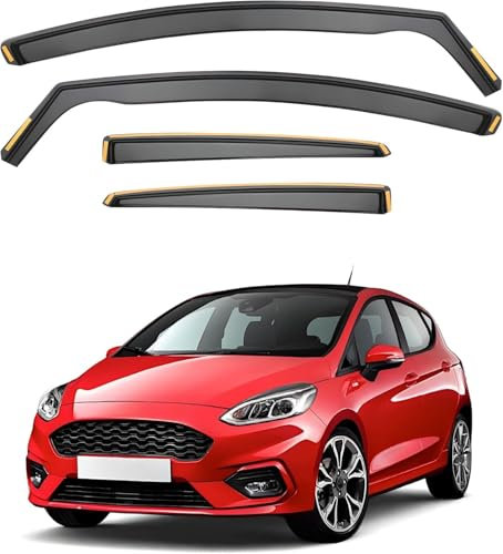 haozong Windabweiser Autofenster für Ford Fiesta mk8 5 Door Hatchback 2017, Auto Regenabweiser Integrierte Deflektoren Seitenscheibenabweiser Luftabweiser
