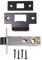 Tubular Mortice Latch, 71mm, Matt Black, with Strike Plates and Fixings
