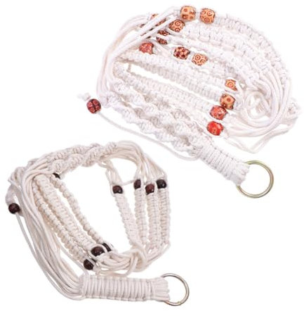 Toddmomy 2pièces Suspensions Macramé pour Plantes Supports Décoratifs pour Pots De Intérieur Et Extérieur pour Jardin Et Balcon