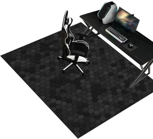 Teppich-Stuhlmatte, bürostuhl unterlage teppich, Gaming Teppich Stuhlunterlage, Bodenschutzmatte für Hartböden, schreibtischstuhl unterlage für Laminat, Bürostuhl Matte für Bodenschutz 180 x 200 cm