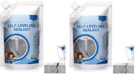 Mortier de réparation pour béton, asphalte - Pour extérieur et intérieur - Réparation des fissures - Bitume - Étanche - Résistant au gel - Trou de forage pour joints de maçonnerie - 2 pièces - Noir