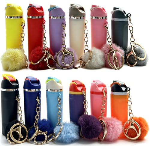 Pyotivol Mini Owala Water Bottle Keychain,Cute Chapstick Holder Key Chain Charms Backpack for Women Girls