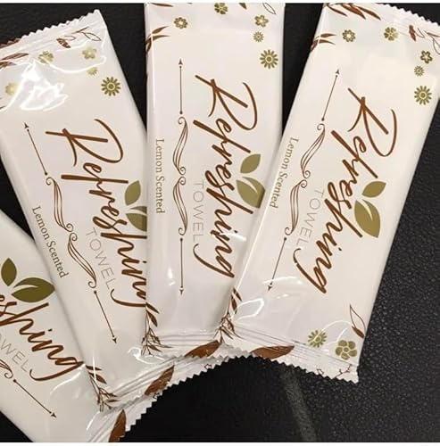 1000 x Lemon Fresh Wet Wipes, Individually Wrapped Hand Towels, Hot or Cold Use, for Restaurant, Travel, Catering