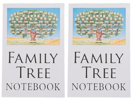 Tissting Cuaderno Árbol Genealógico 2 Unidades 21x14cm/8.3x5.5in para Investigación Familiar - Libro de Registro Genealógico con 34 Páginas para Estudiantes y Oficina