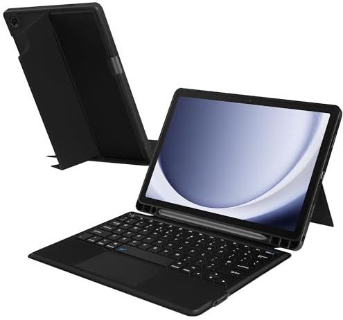 VOVIPO Keyboard Case Compitable With Samsung Galaxy Tab A11+ Plus/A9+ Plus with Trackpad,Magnetic Detachable Keyboard Cover with Pen Holder for Tab A11+/A11 Plus-Black